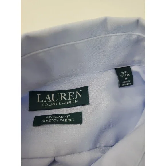 Lauren Ralph Lauren Women's Long Sleeve Stretch Dress Shirt, Medium, 15.5 34/35 - Picture 3 of 8